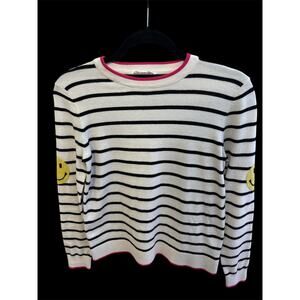 THML Striped Sweater Smiley Elbow Patches XS